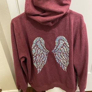 Victoria Secret Sequin Angel Wing Zipup Hoodie